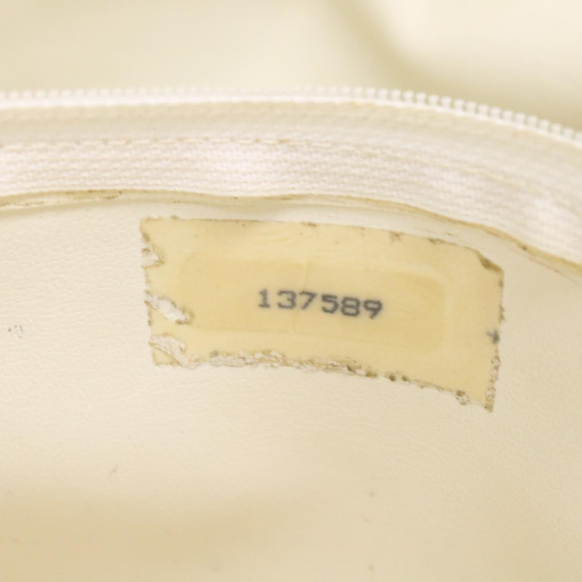 Chanel Vintage Shopping Tote Lambskin White Leather Shoulder Bag Bag (Pre-Owned)