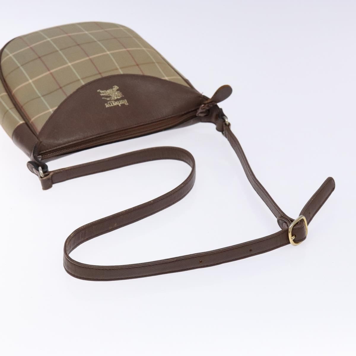 Burberry Nova Check Shoulder Bag Canvas Beige Canvas Shoulder Bag Bag (Pre-Owned)