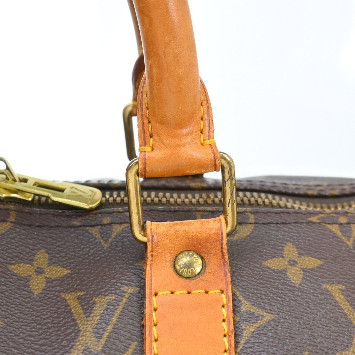 Louis Vuitton Keepall Bag Monogram Canvas Brown Canvas Travel Bag Bag (Pre-Owned)