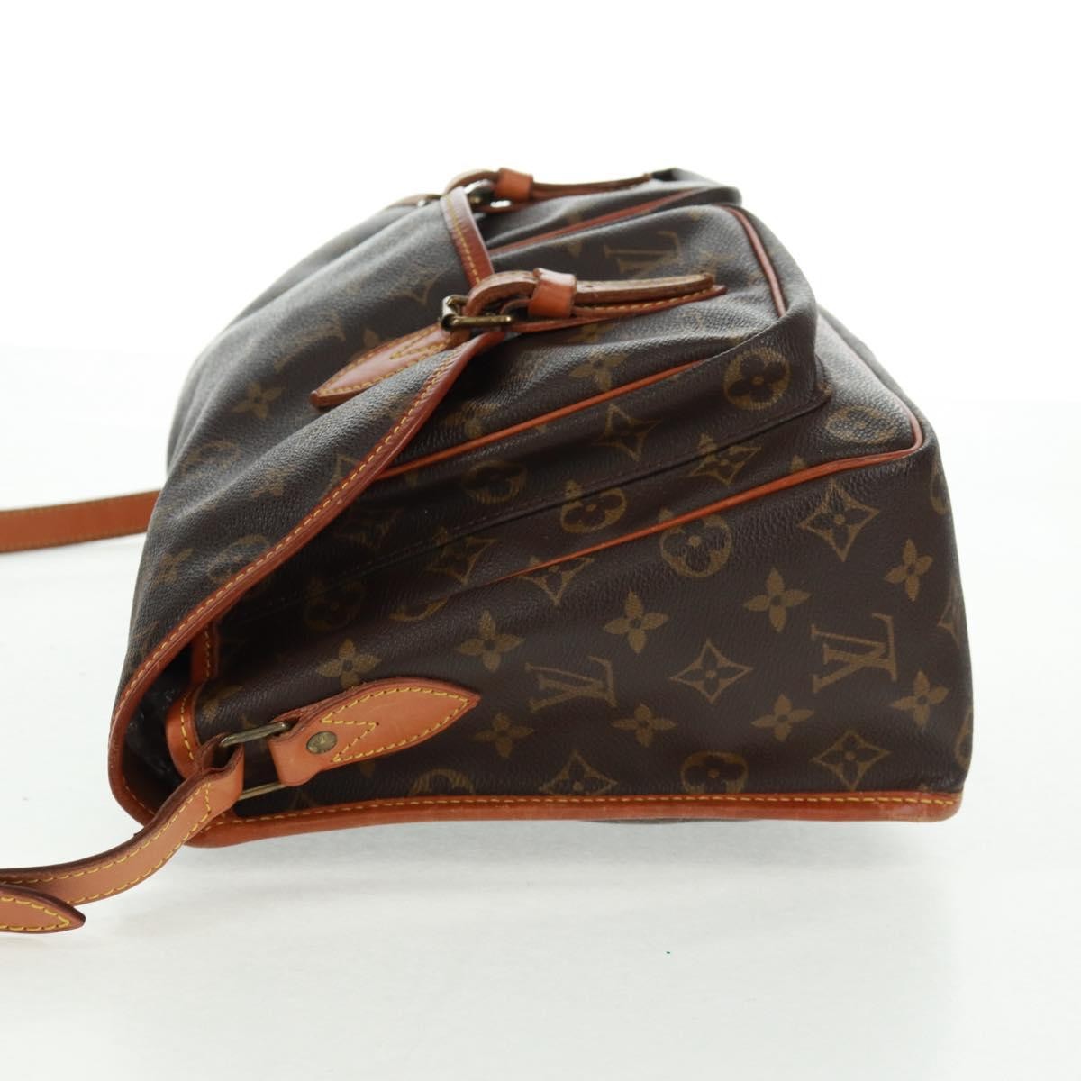 Louis Vuitton Sac Gibeciere Messenger Bag Monogram Canvas Brown Canvas Shoulder Bag Bag (Pre-Owned)