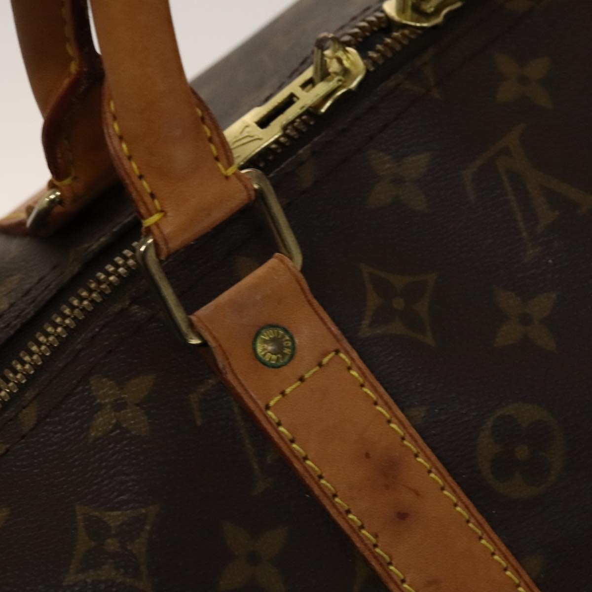 Louis Vuitton Keepall Bag Monogram Canvas Brown Canvas Travel Bag Bag (Pre-Owned)