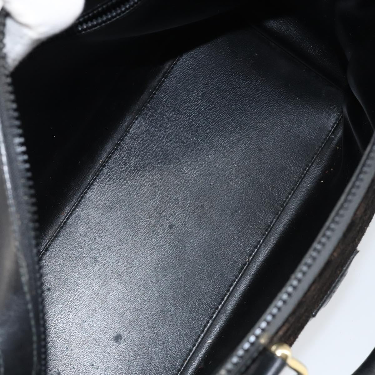 Celine Vintage Macadam Handbag C Macadam Suede Black Suede Handbag (Pre-Owned)