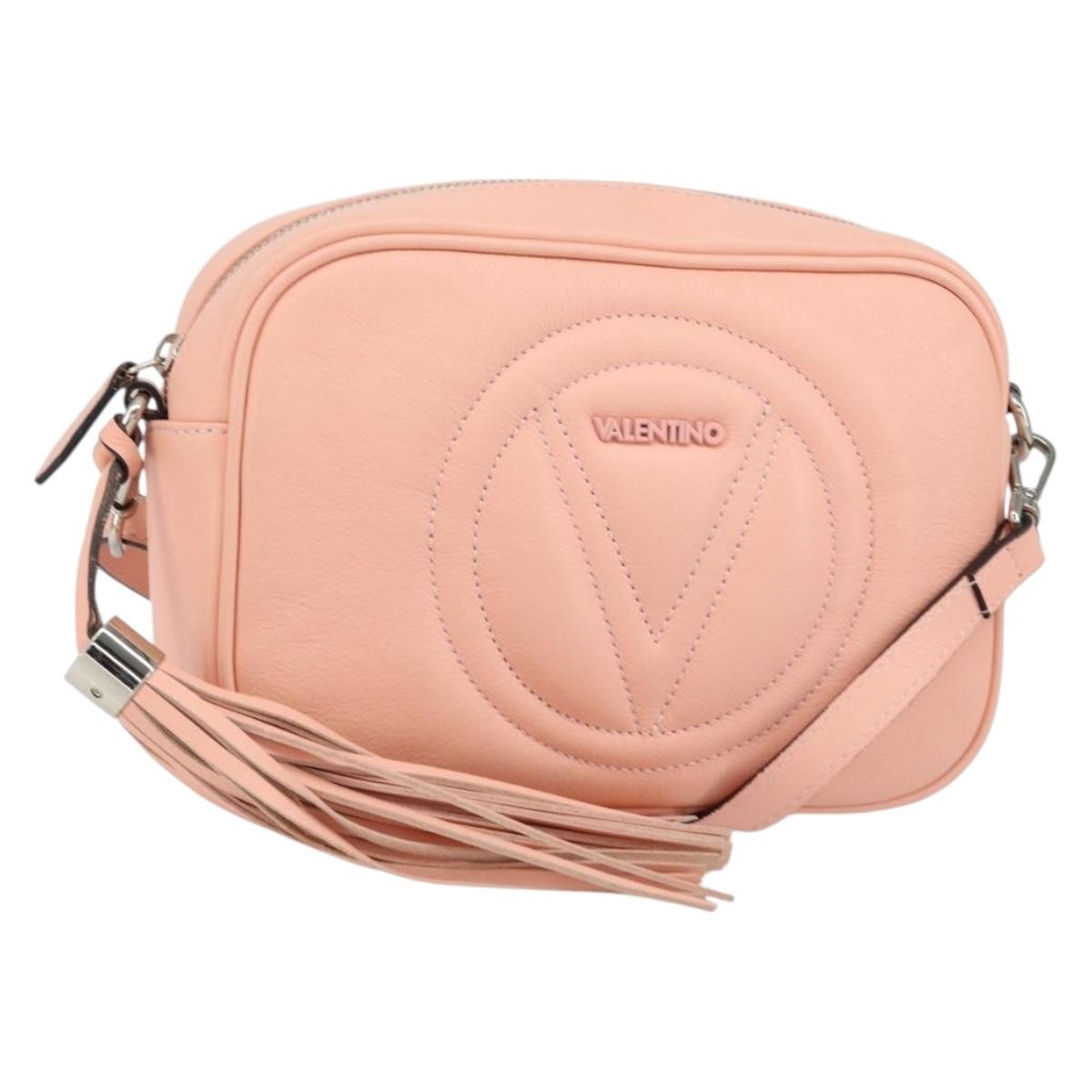 Valentino Garavani Vintage Shoulder Bag Leather Pink Leather Shoulder Bag Bag (Pre-Owned)