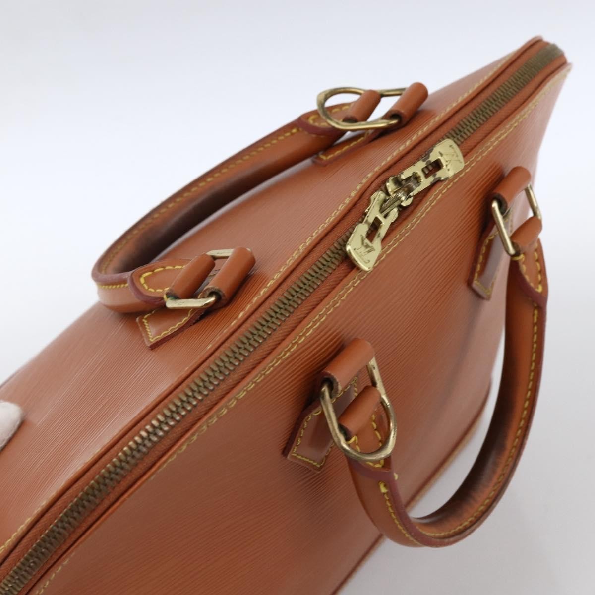 Louis Vuitton Alma Handbag Epi Leather Brown Leather Handbag (Pre-Owned)
