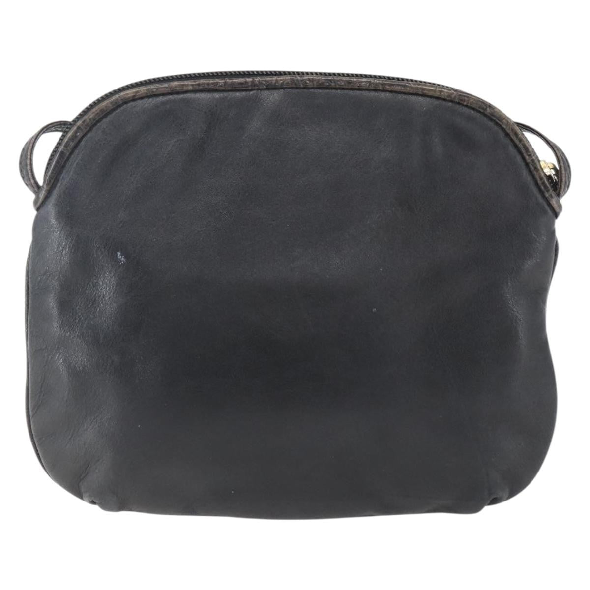 Fendi Vintage Shoulderbag Leather Black Leather Shoulder Bag Bag (Pre-Owned)