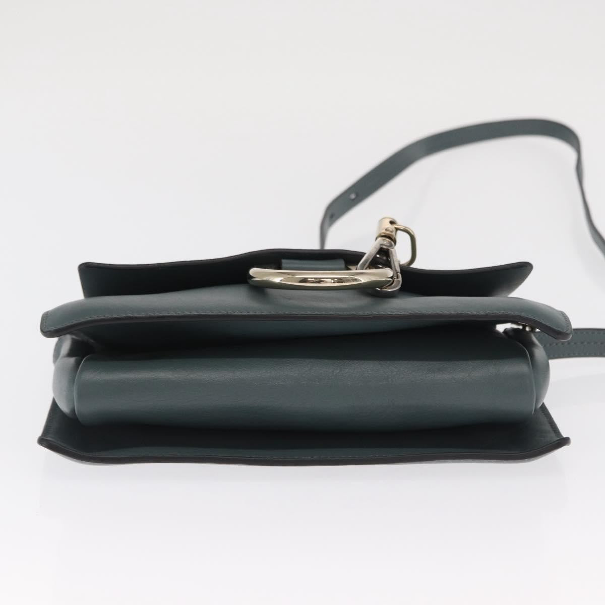 Chloe Faye Shoulder Bag Leather And Suede Green Leather Shoulder Bag Bag (Pre-Owned)
