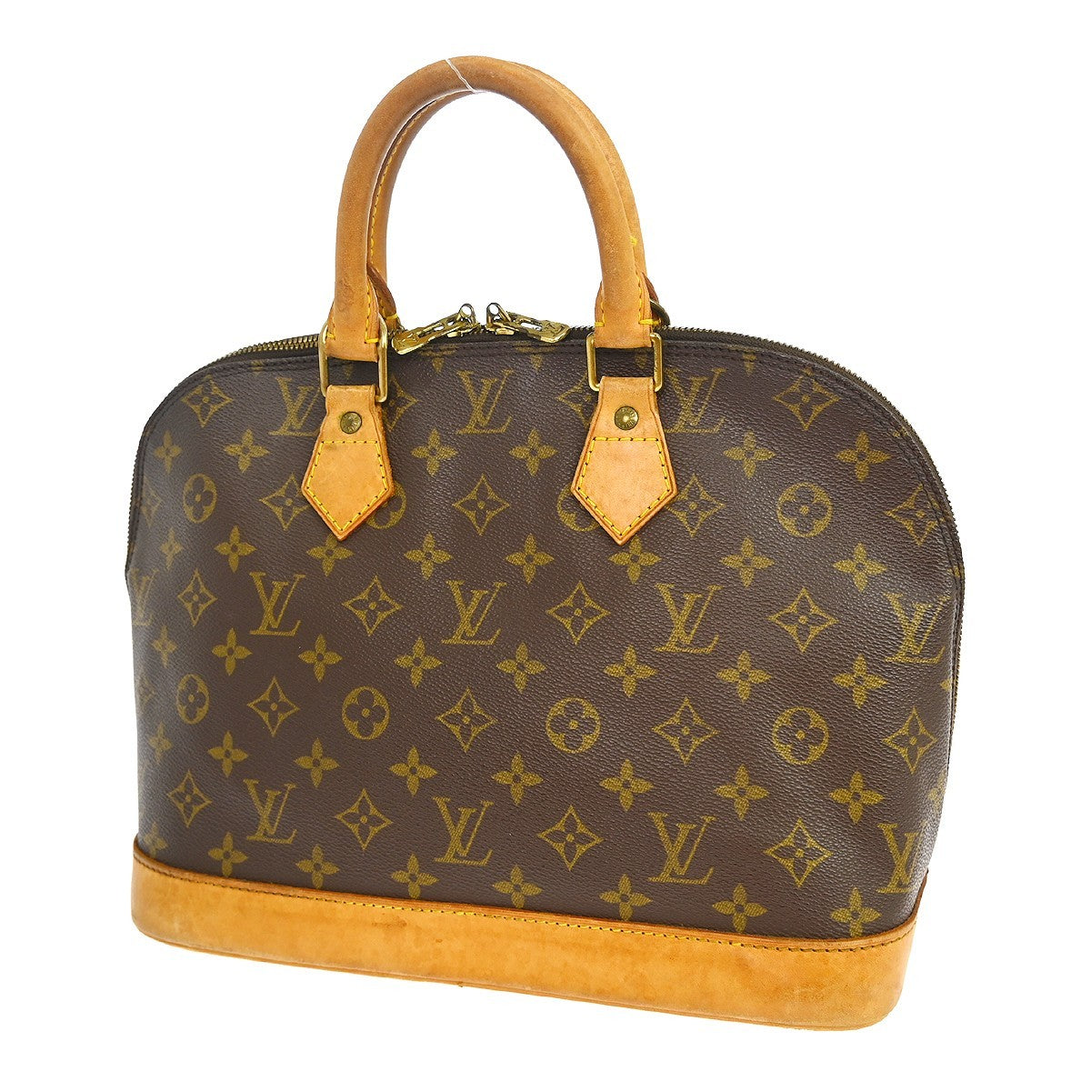 Louis Vuitton Alma Handbag Monogram Canvas Brown Canvas Handbag (Pre-Owned)