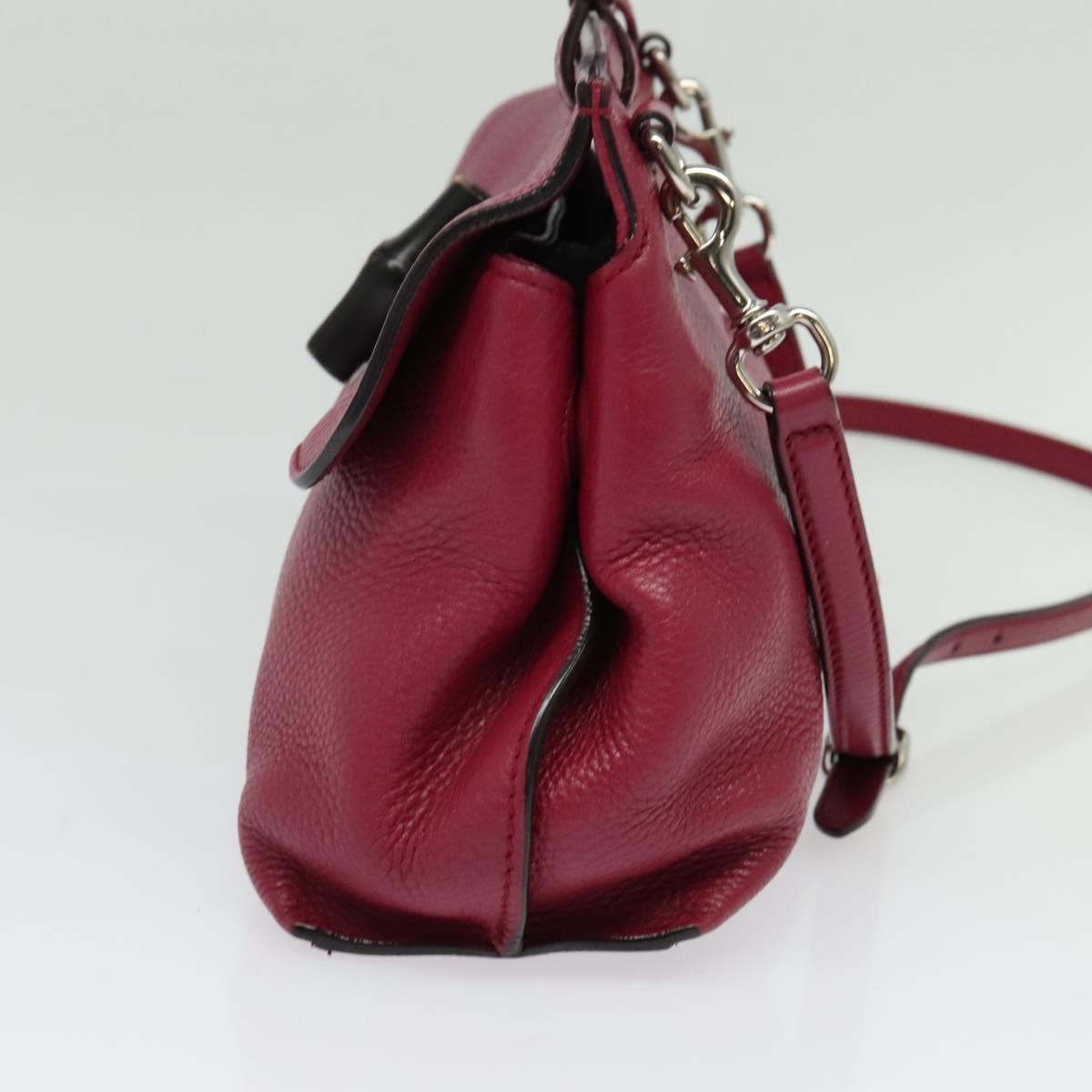 Gucci Bamboo Daily Top Handle Bag Leather Pink Leather Bag (Pre-Owned)