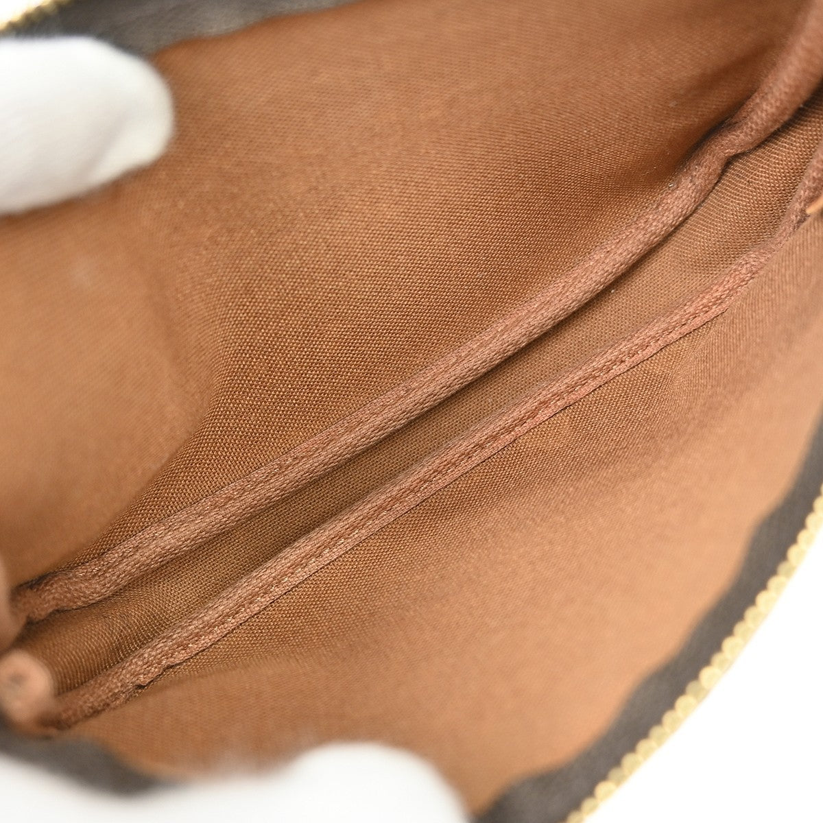 Louis Vuitton Mini Pochette Accessoires Canvas Brown Canvas Clutche & Pouche Bag (Pre-Owned)