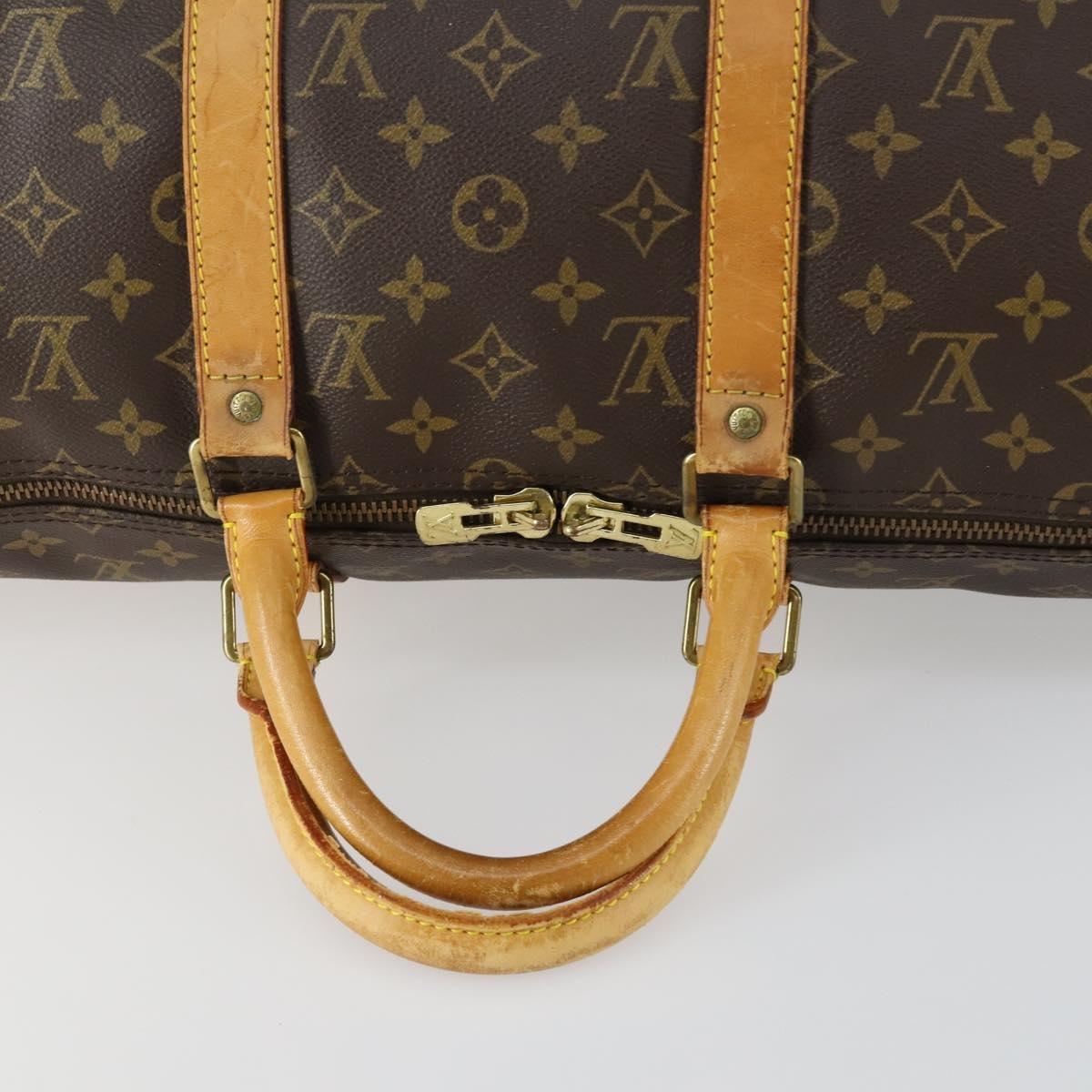 Louis Vuitton Keepall Bag Monogram Canvas Brown Canvas Travel Bag Bag (Pre-Owned)