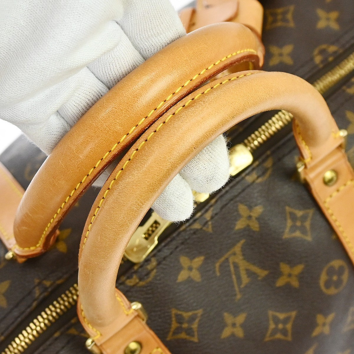 Louis Vuitton Keepall Bag Monogram Canvas Brown Canvas Travel Bag Bag (Pre-Owned)