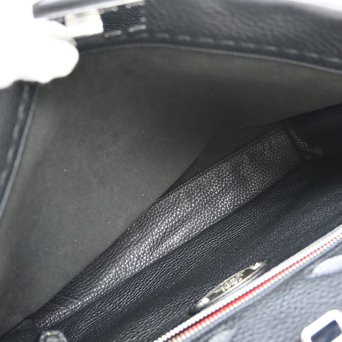 Fendi Selleria Monster Laptop Bag Leather Black Leather Handbag (Pre-Owned)