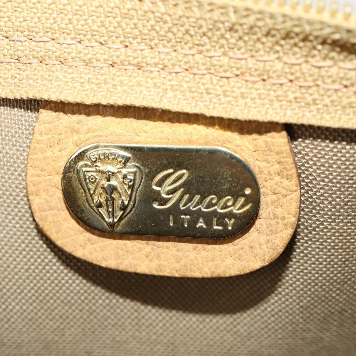Gucci Vintage Travel Bag Gg Canvas Beige Pvc Travel Bag Bag (Pre-Owned)