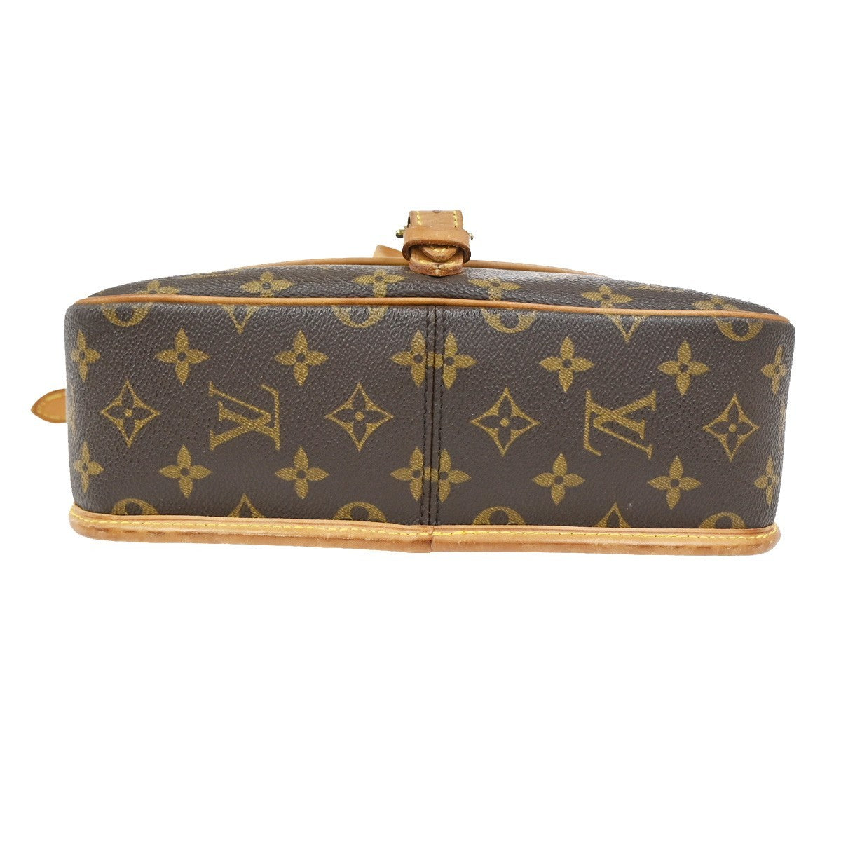 Louis Vuitton Sologne Handbag Monogram Canvas Brown Leather Shoulder Bag Bag (Pre-Owned)