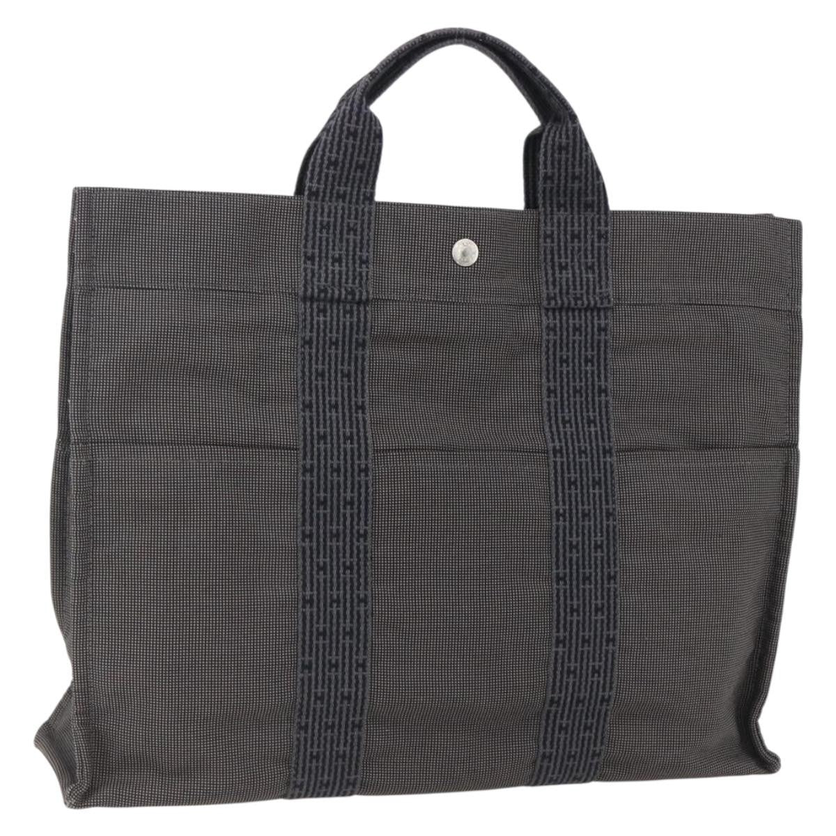 Hermes Fourre-Tout Herline Canvas Gray Canvas Tote Bag Bag (Pre-Owned)
