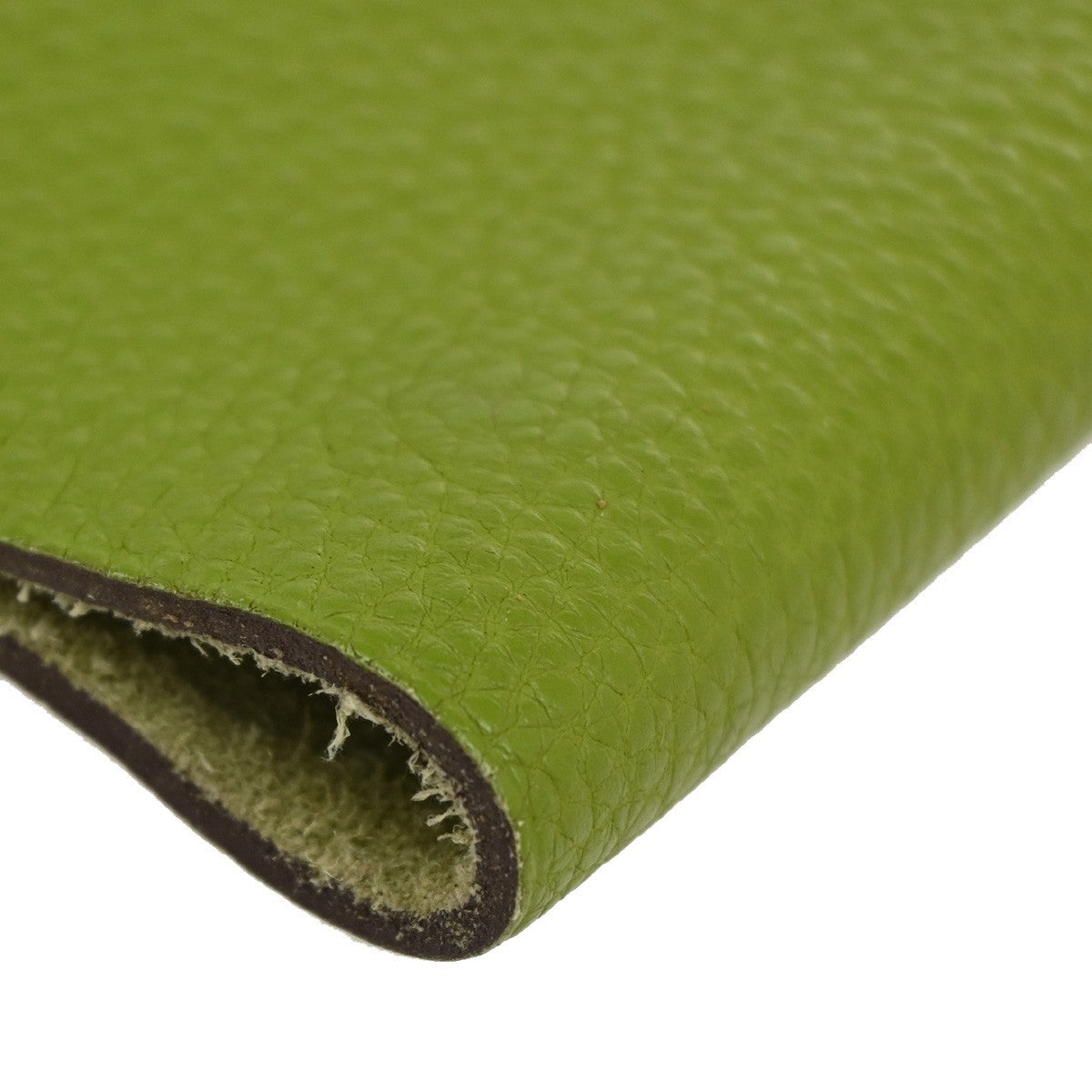 Hermes Ulysse Agenda Cover Leather Green Leather Wallets Accessory (Pre-Owned)