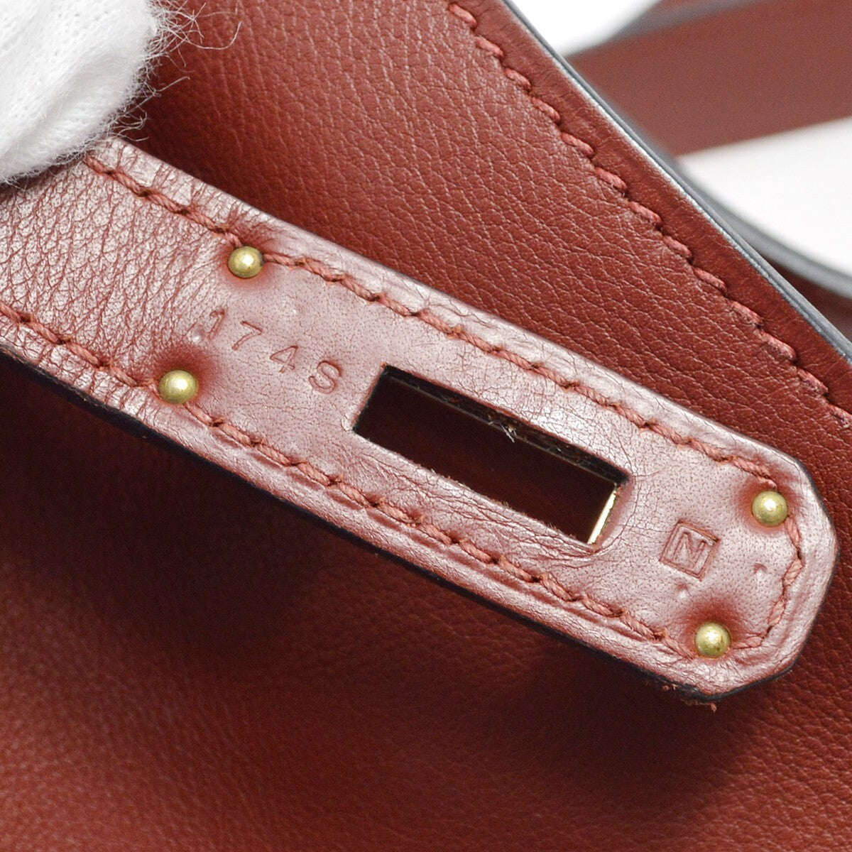 Hermes Jypsiere Bag Swift Burgundy Leather Shoulder Bag Bag (Pre-Owned)