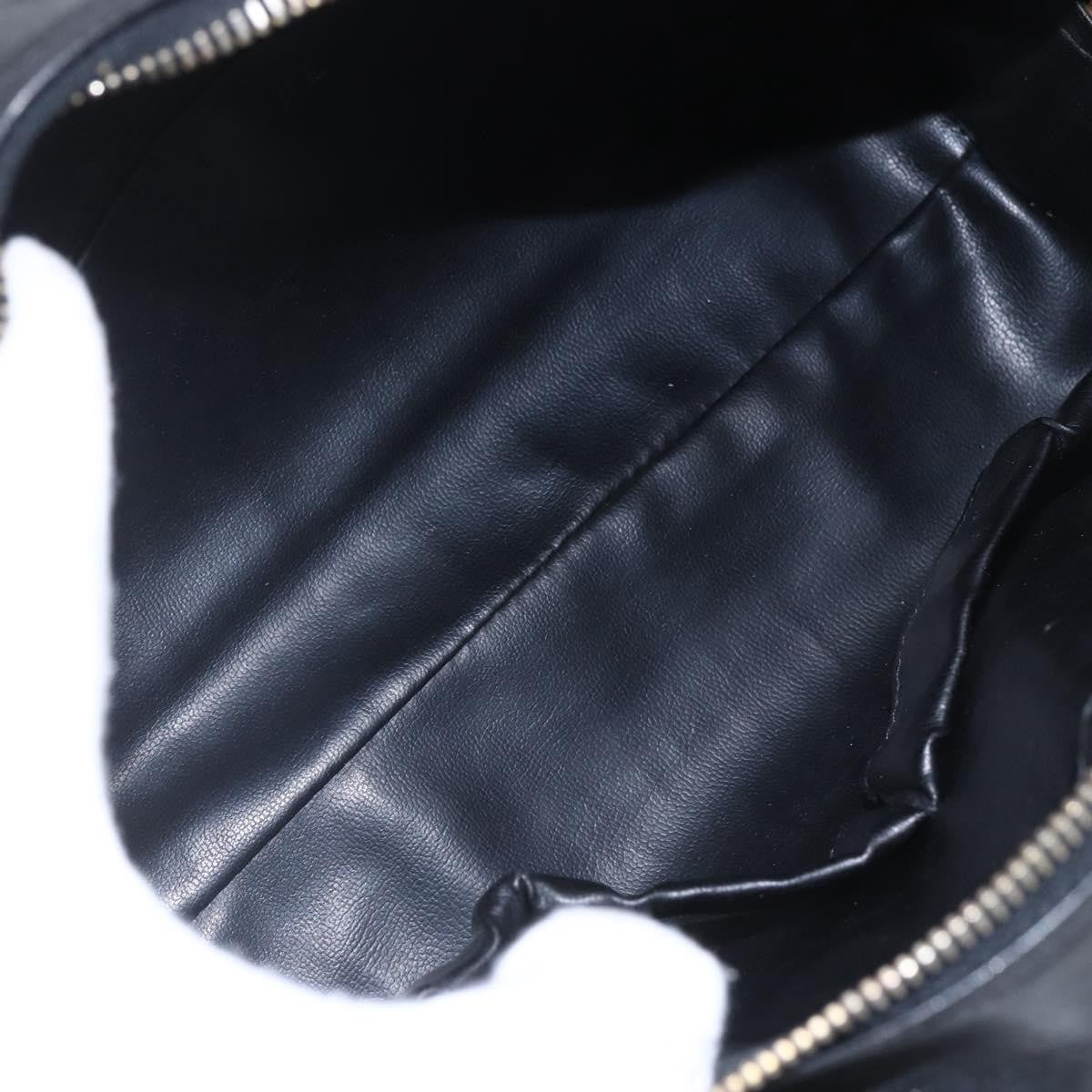 Chanel Vintage Toiletry Pouch Leather Black Patent_Leather Clutche & Pouche Bag (Pre-Owned)