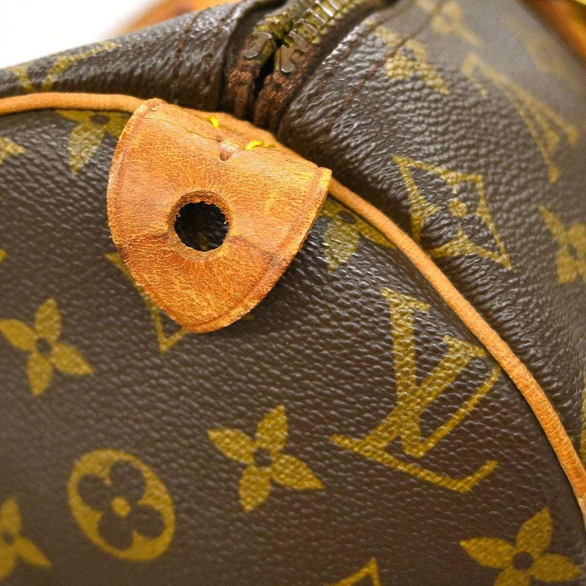 Louis Vuitton Speedy Handbag Monogram Canvas Brown Canvas Handbag (Pre-Owned)