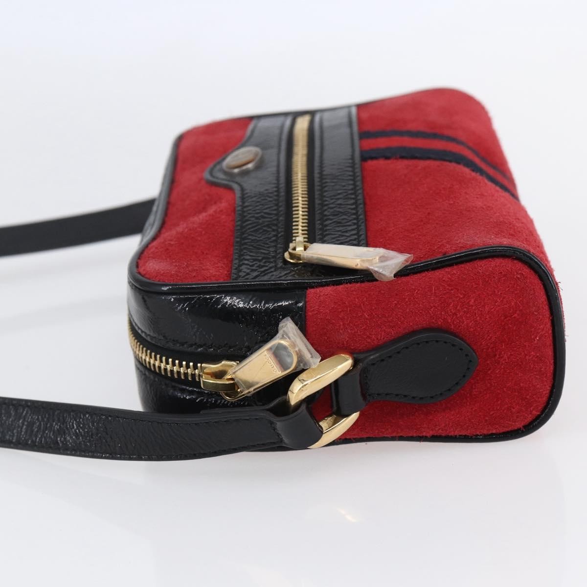 Gucci Ophidia Shoulder Bag Suede Red Suede Shoulder Bag Bag (Pre-Owned)