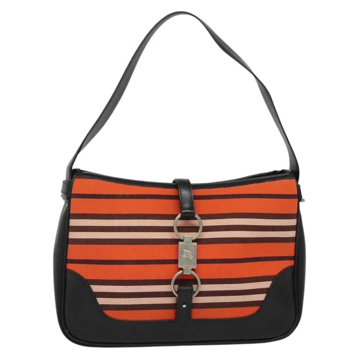 Burberry Blue Label Shoulder Bag Canvas Orange Canvas Shoulder Bag Bag (Pre-Owned)