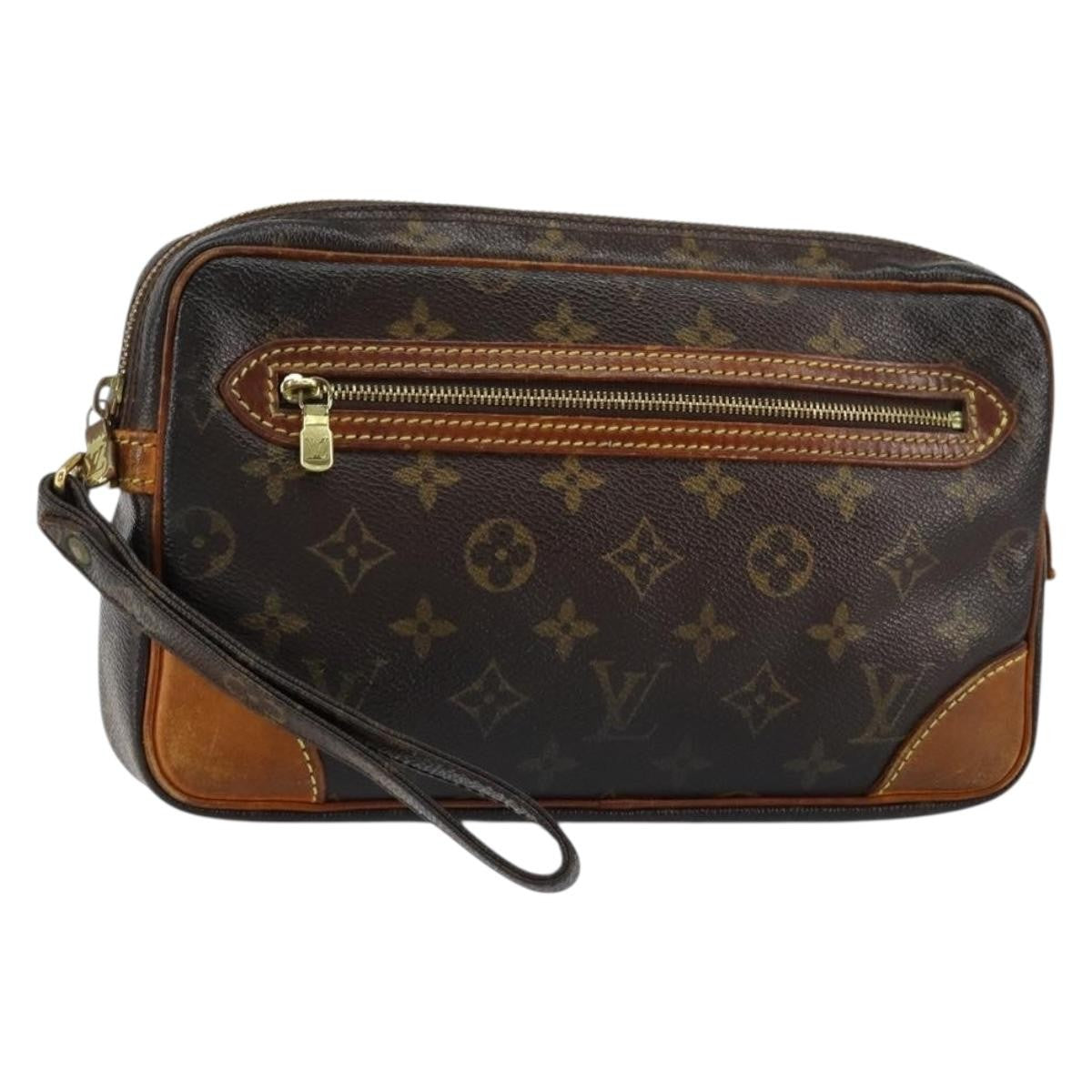 Louis Vuitton Marly Dragonne Clutch Monogram Canvas Brown Canvas Clutche & Pouche Bag (Pre-Owned)