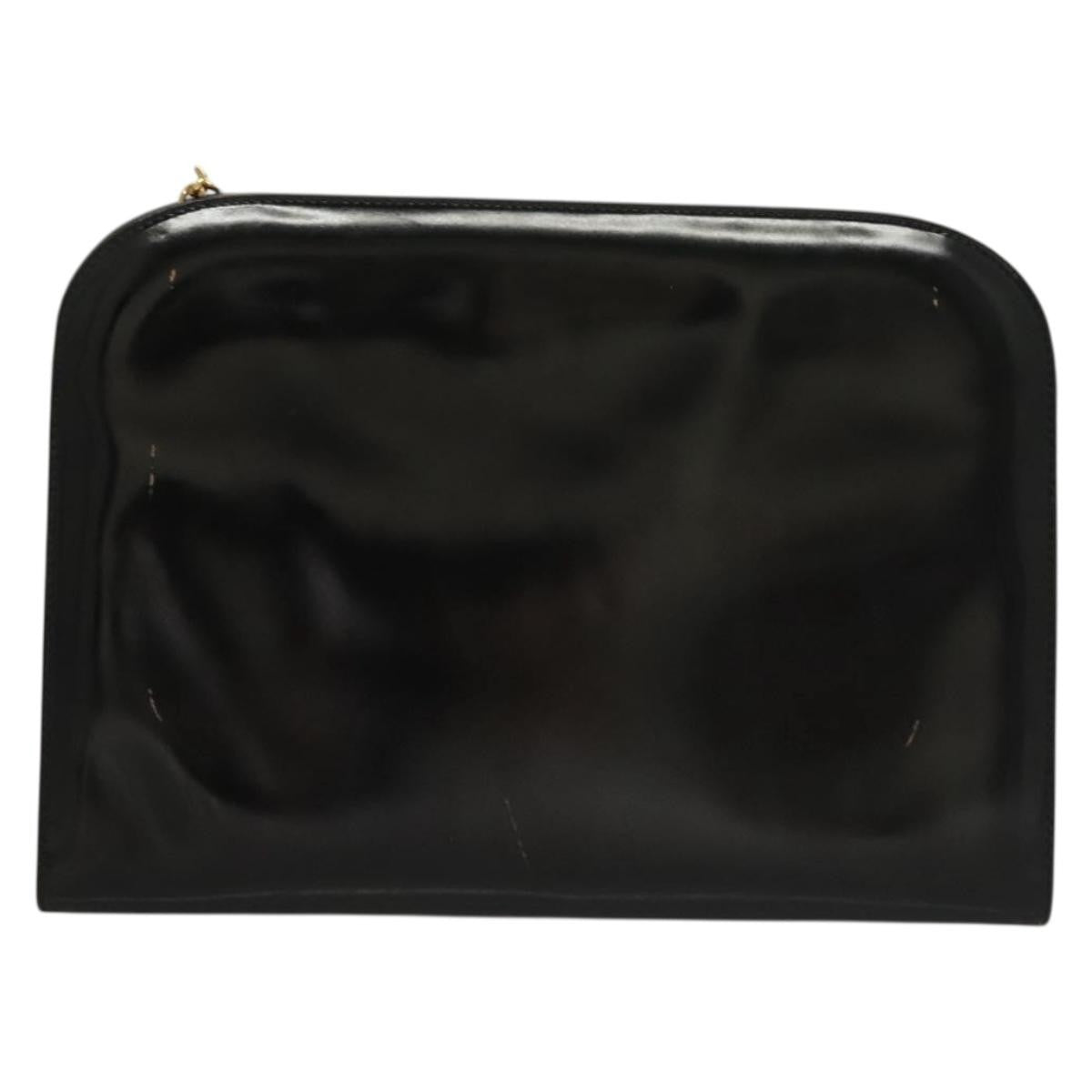 Salvatore Ferragamo Vintage Gancini Chain Shoulder Bag Patent Leather Black Patent_Leather Shoulder Bag Bag (Pre-Owned)