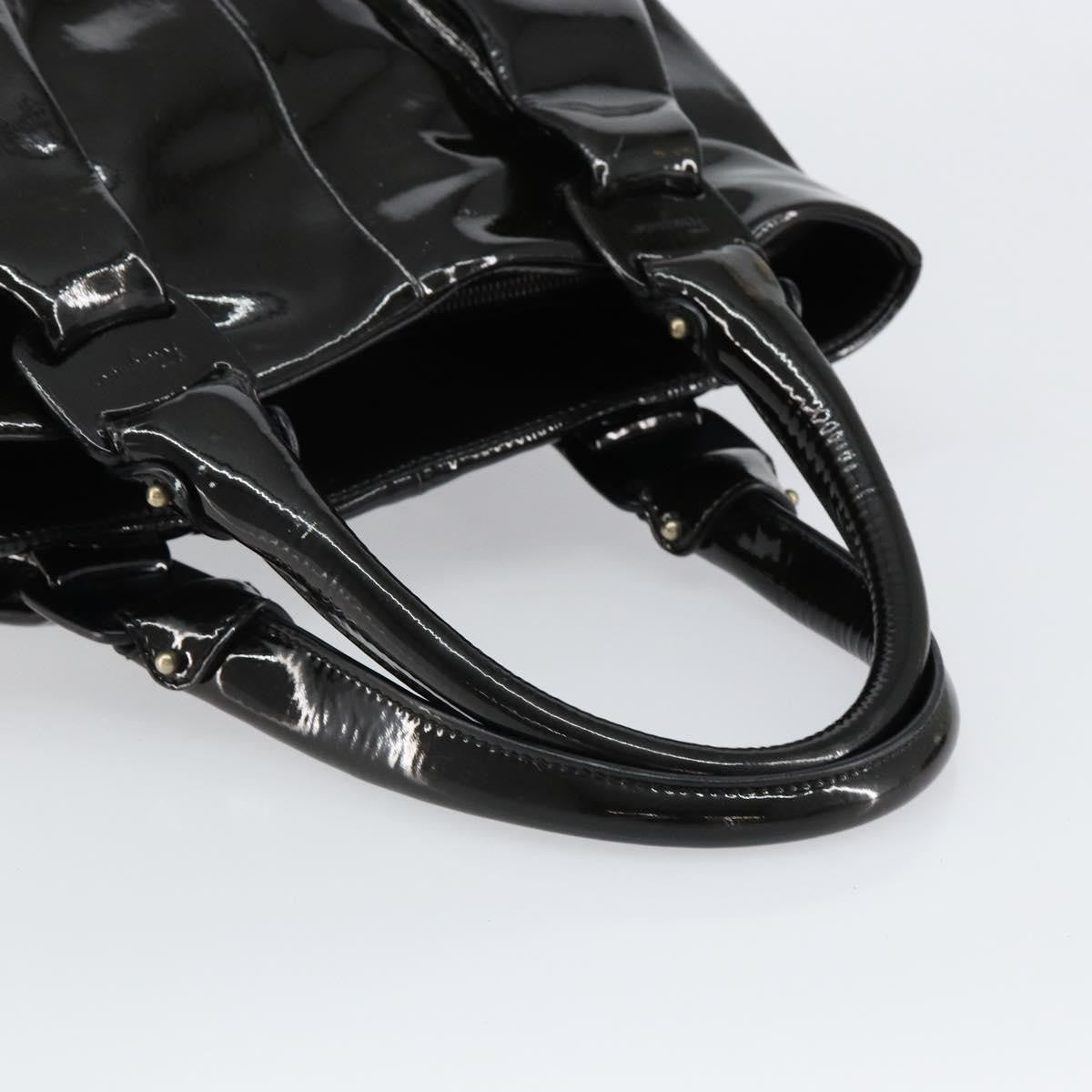 Salvatore Ferragamo Vintage Tote Bag Patent Leather Black Patent_Leather Tote Bag Bag (Pre-Owned)