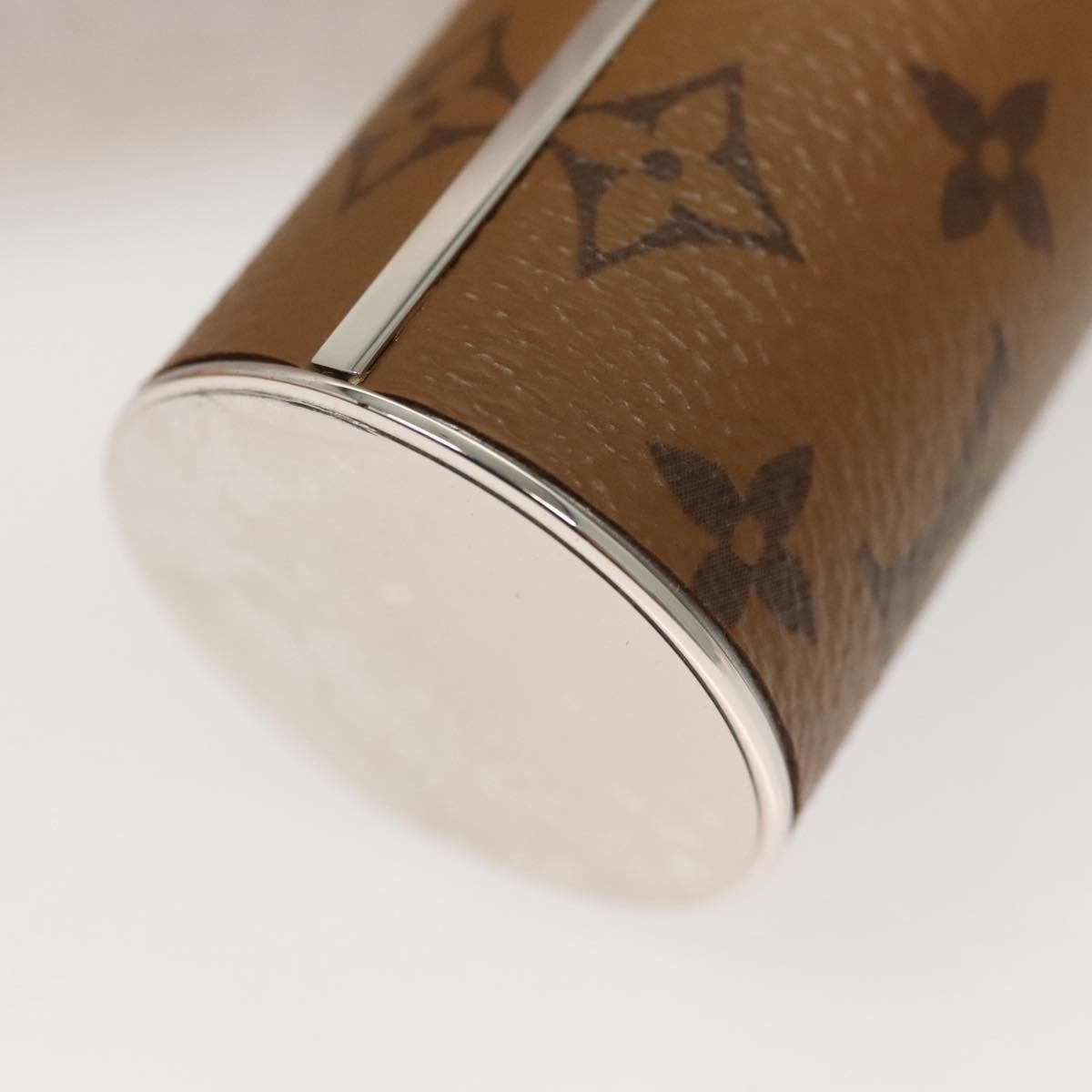 Louis Vuitton Lipstick Case On Chain Reverse Monogram Canvas Brown Canvas Clutche & Pouche Bag (Pre-Owned)