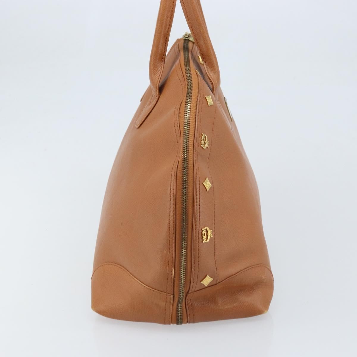 MCM Vintage Handbag Leather Brown Leather Handbag (Pre-Owned)