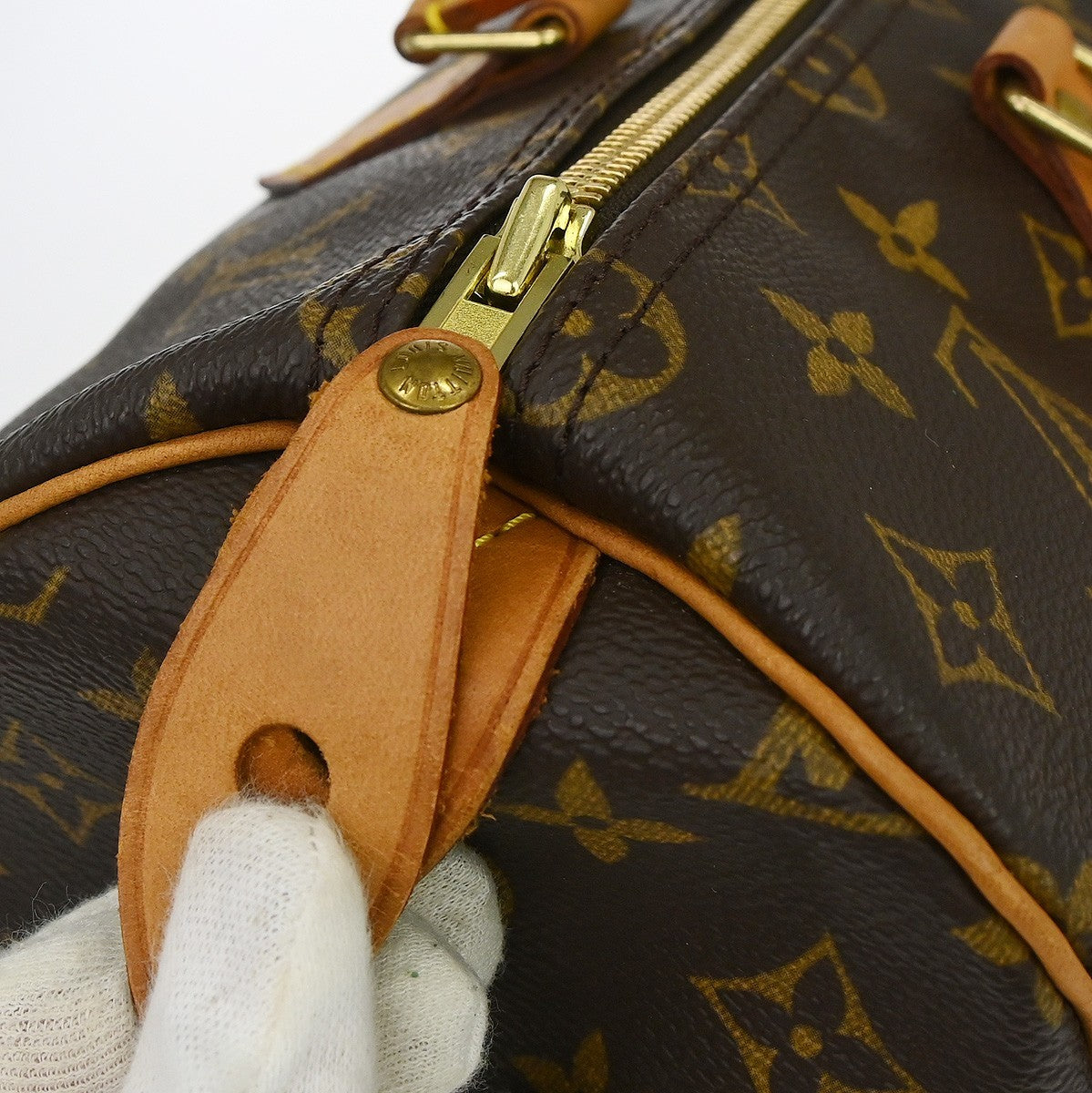 Louis Vuitton Speedy Handbag Monogram Canvas Brown Canvas Handbag (Pre-Owned)
