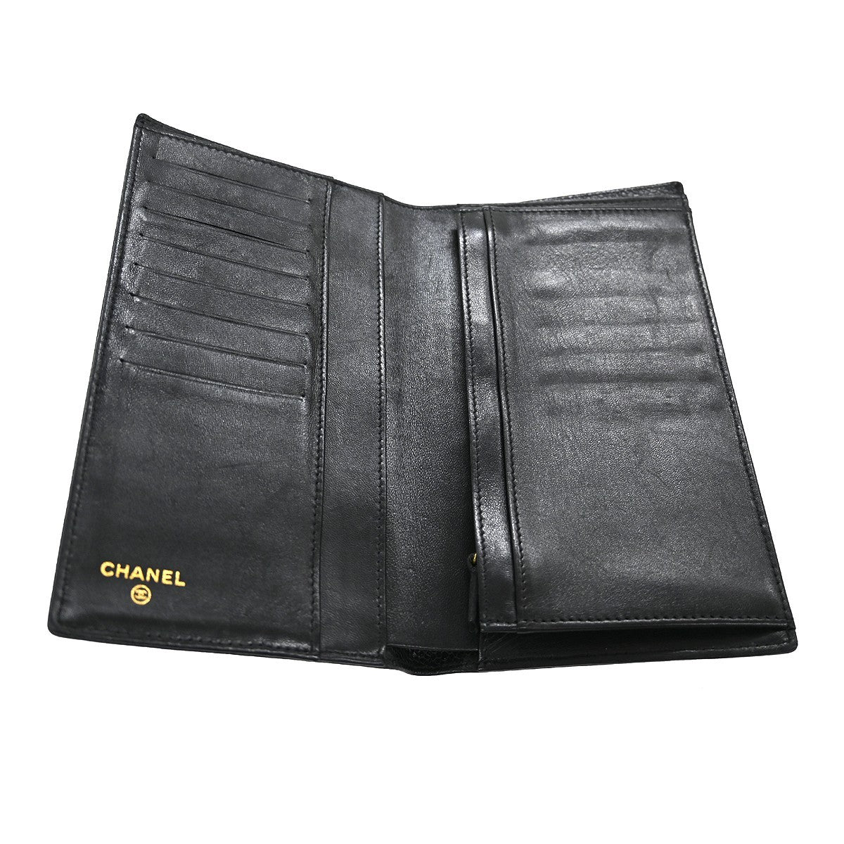 Chanel Timeless Cc French Wallet Caviar Black Leather Wallets Accessory (Pre-Owned)