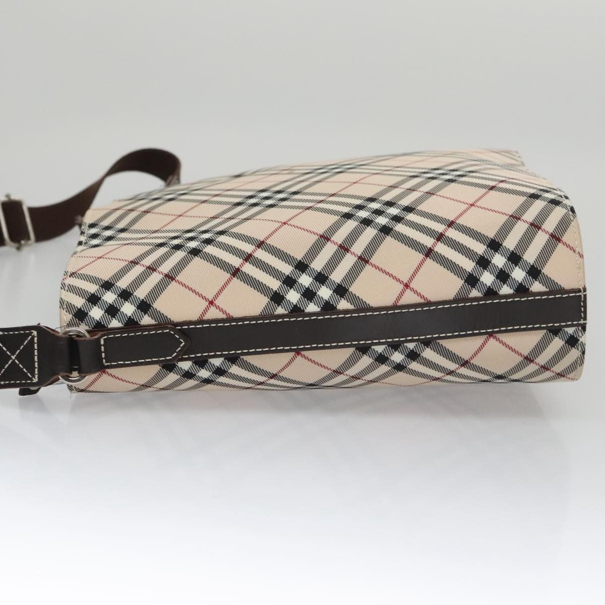Burberry Nova Check Shoulder Bag Canvas Beige Canvas Shoulder Bag Bag (Pre-Owned)