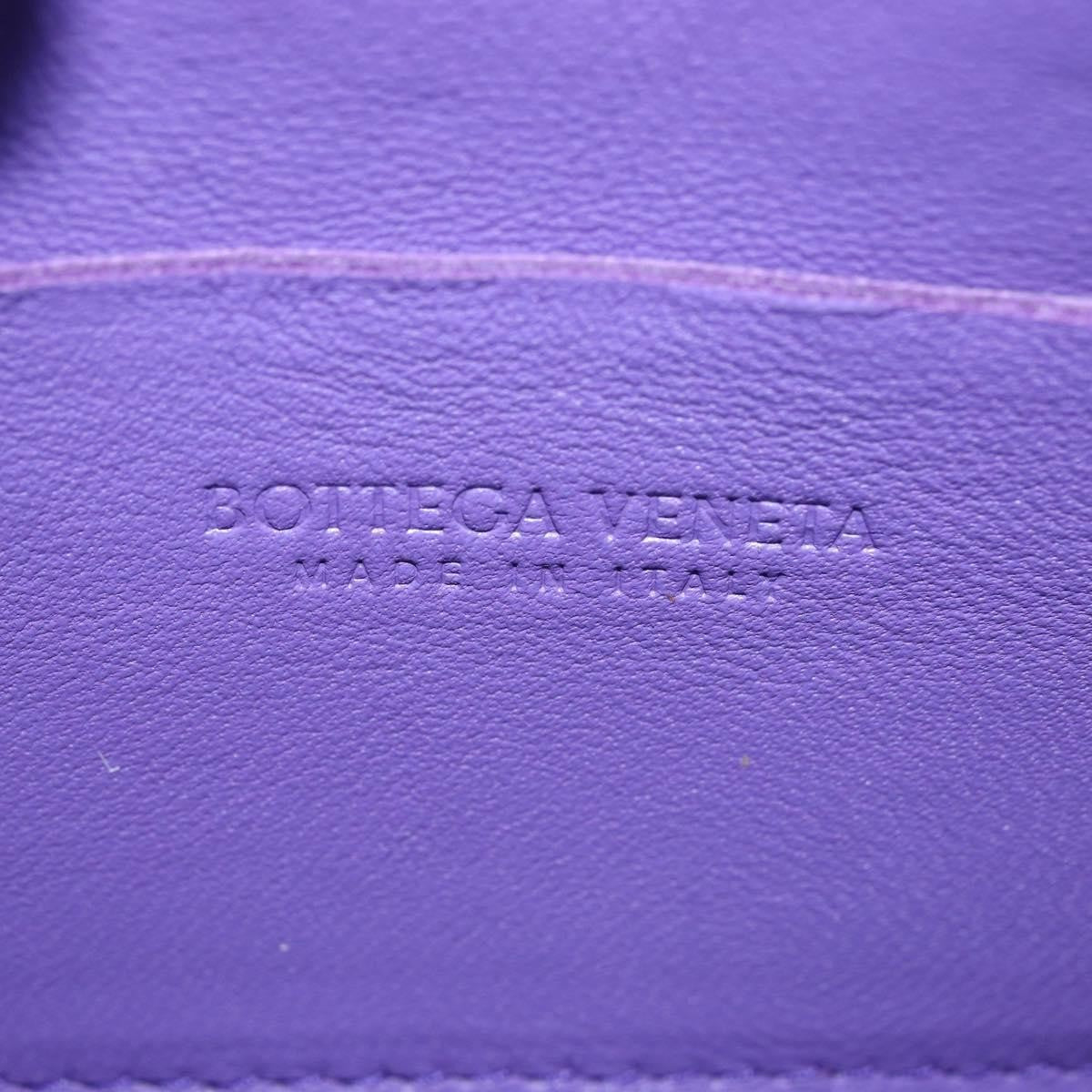 Bottega Veneta Cassette Crossbody Bag Padded Maxi Intrecciato Leather Purple Leather Bag (Pre-Owned)
