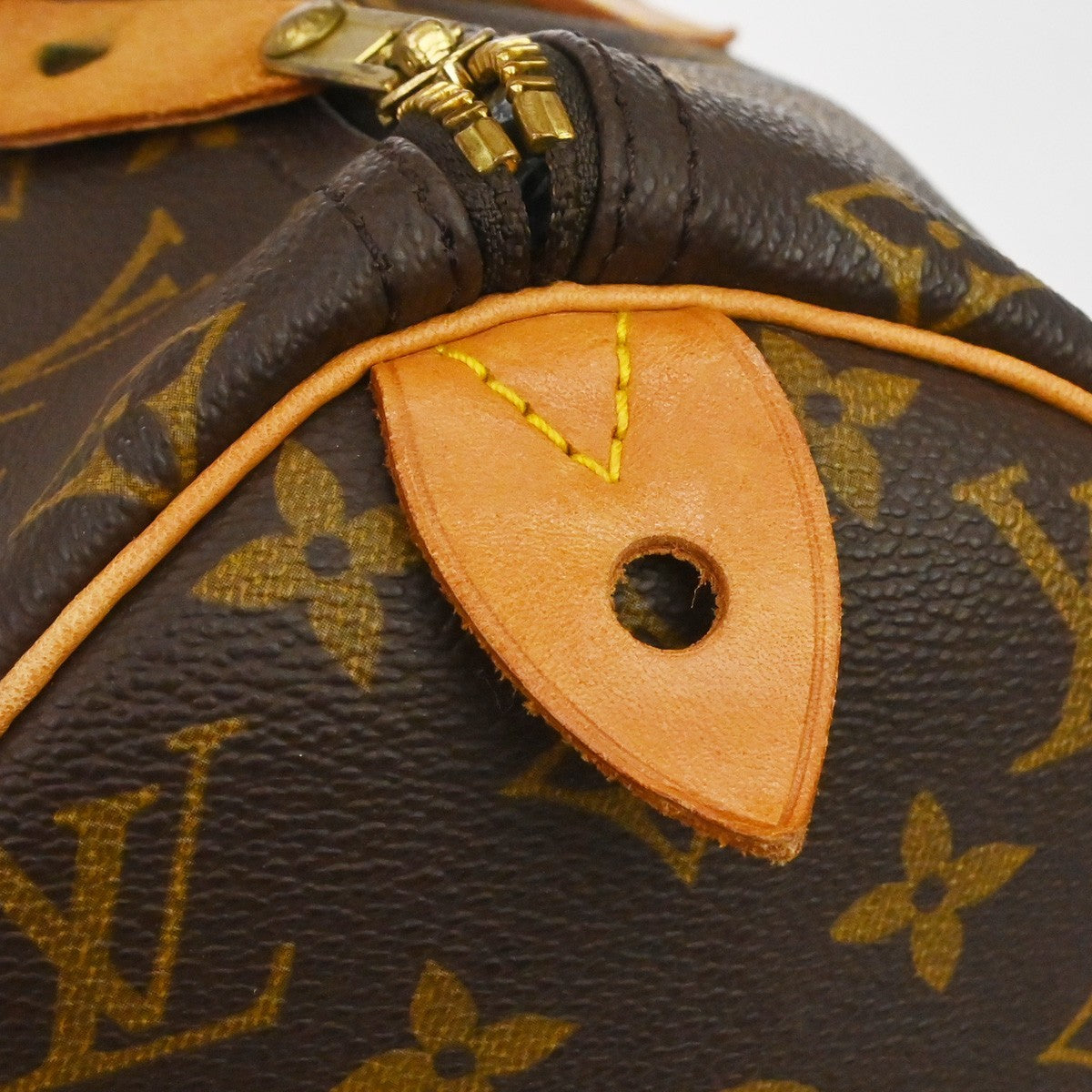 Louis Vuitton Speedy Handbag Monogram Canvas Brown Canvas Handbag (Pre-Owned)
