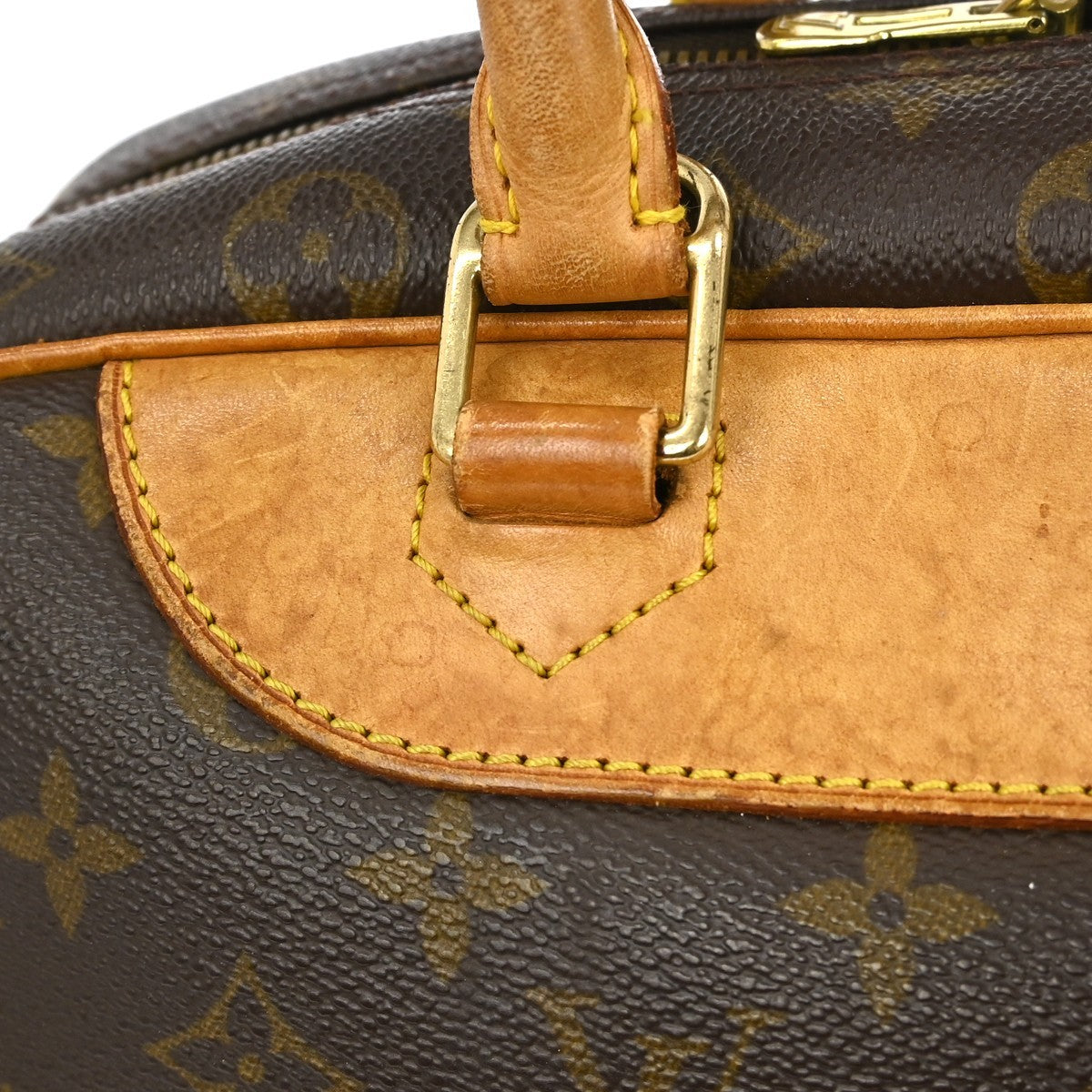 Louis Vuitton Deauville Handbag Monogram Canvas Brown Canvas Handbag (Pre-Owned)
