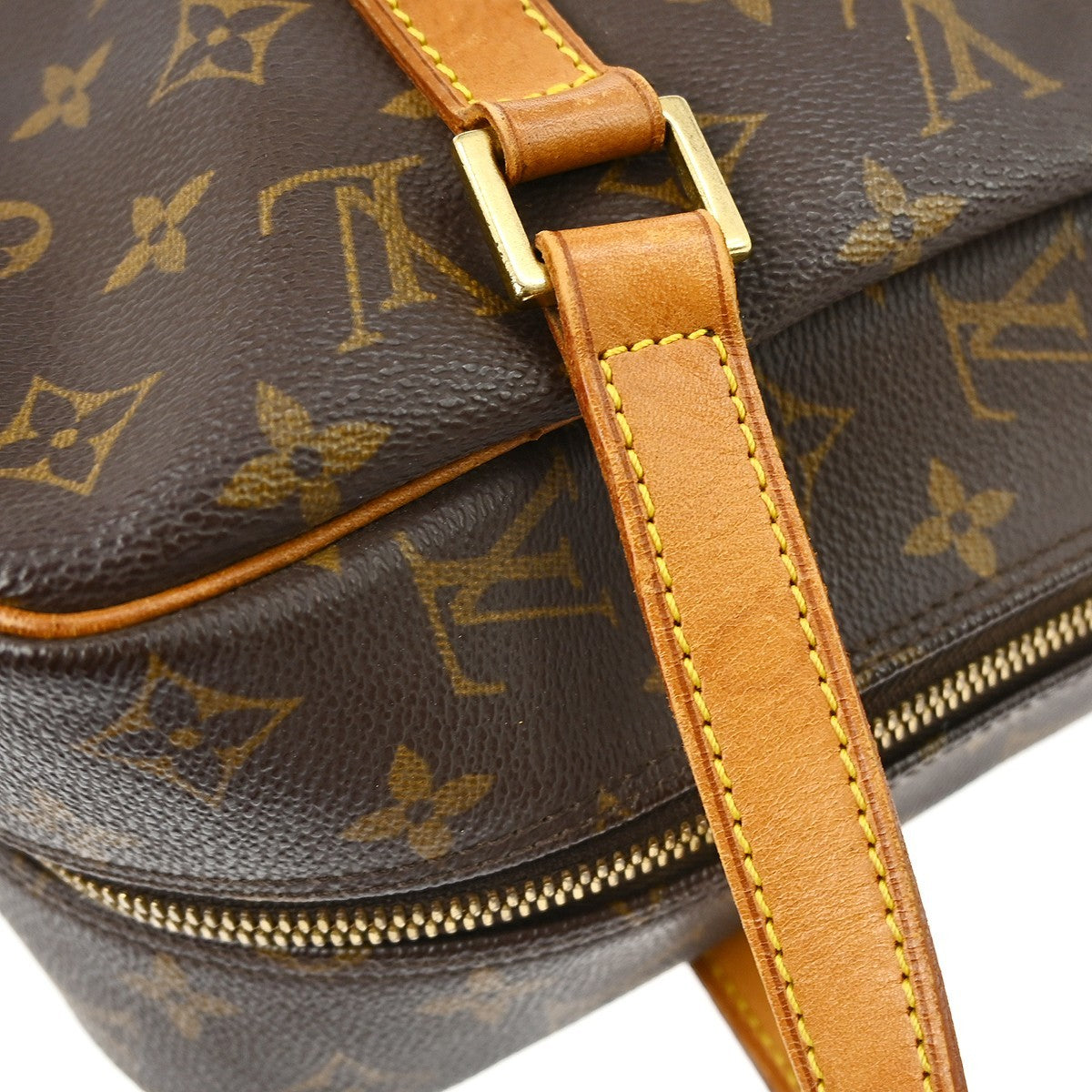 Louis Vuitton Cite Handbag Monogram Canvas Brown Canvas Shoulder Bag Bag (Pre-Owned)