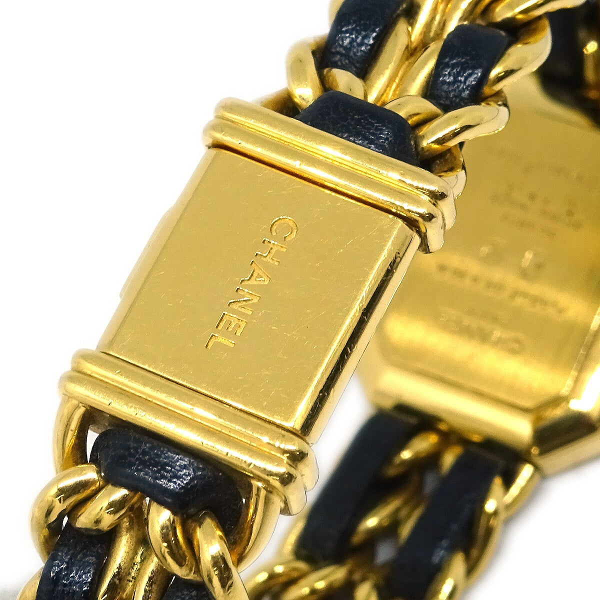 Chanel Premiere Rock Quartz Watch Plated Metal And Leather Watch (Pre-Owned)