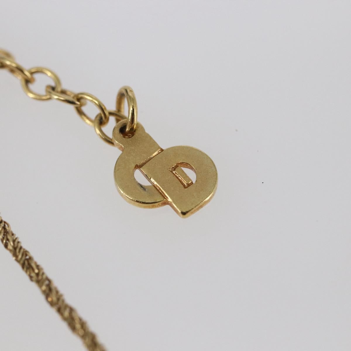 Christian Dior Cd Pendant Necklace Metal Gold Metal Jewelry (Pre-Owned)