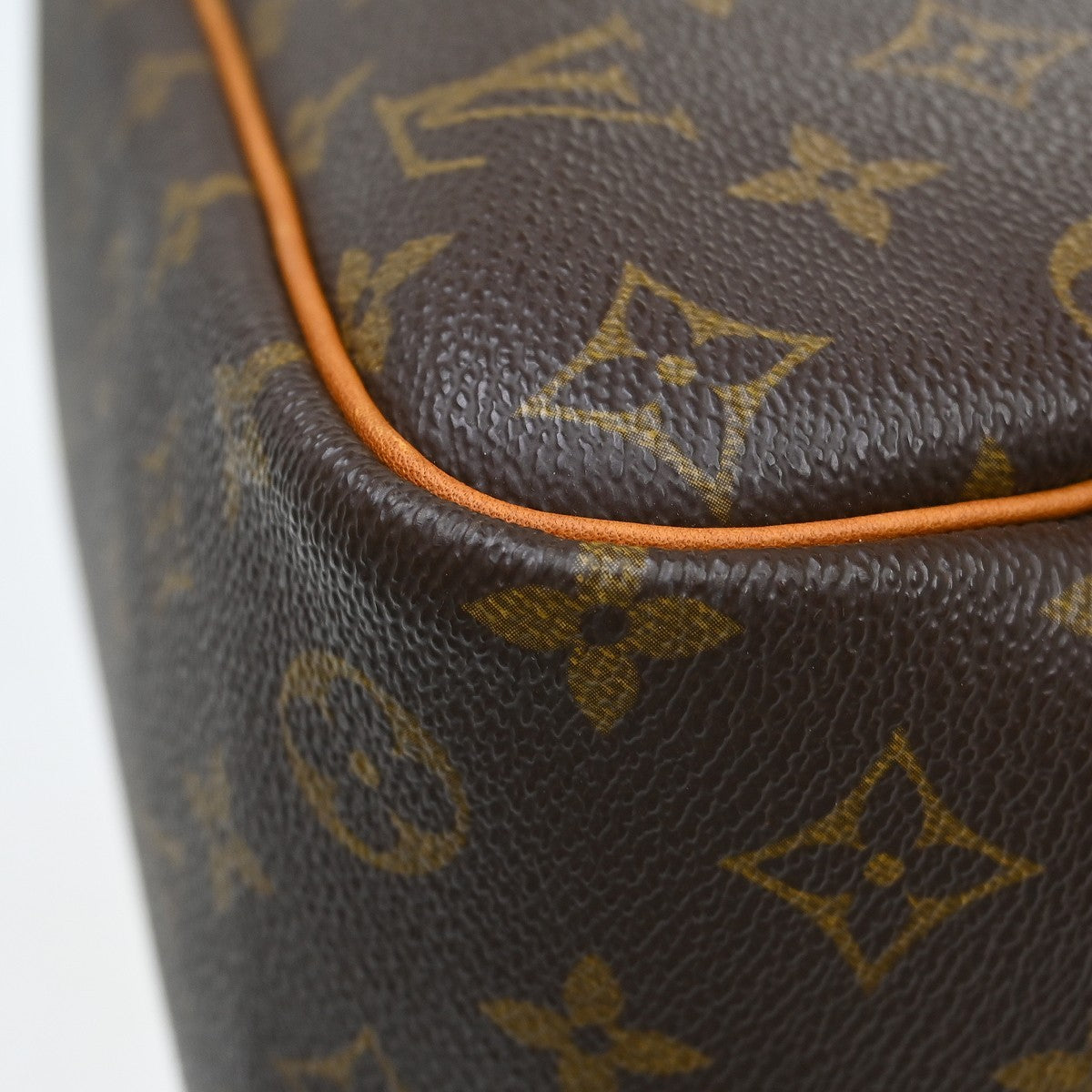 Louis Vuitton Deauville Handbag Monogram Canvas Brown Canvas Handbag (Pre-Owned)