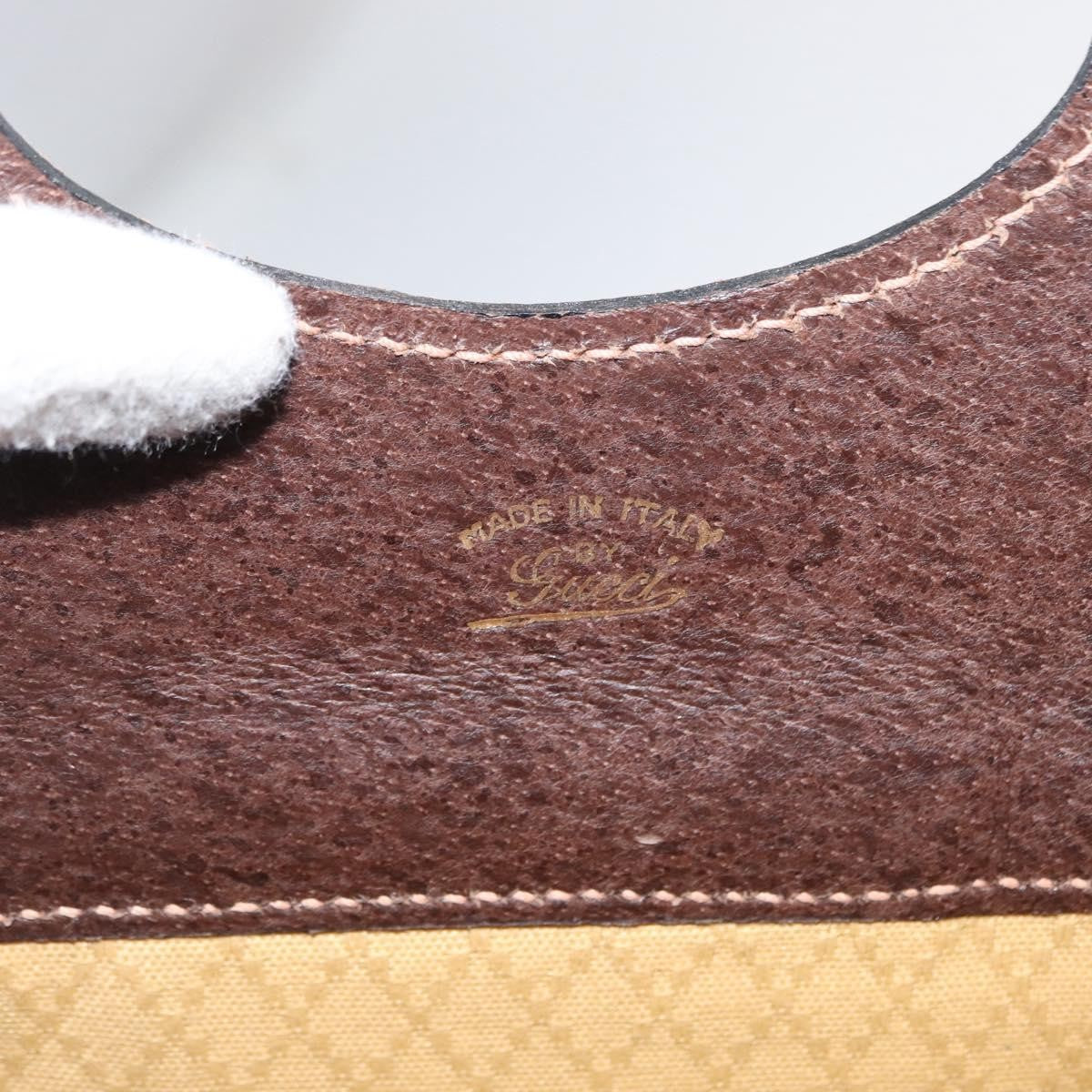 Gucci Vintage Web Sherry Line Handbag Suede Brown Suede Handbag (Pre-Owned)