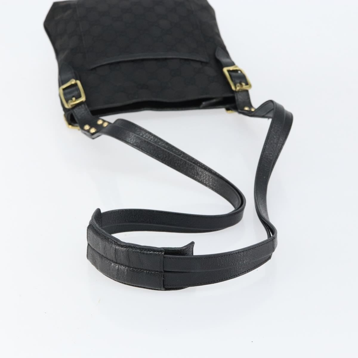 Gucci Vintage Shoulder Bag Monogram Canvas Black Canvas Shoulder Bag Bag (Pre-Owned)
