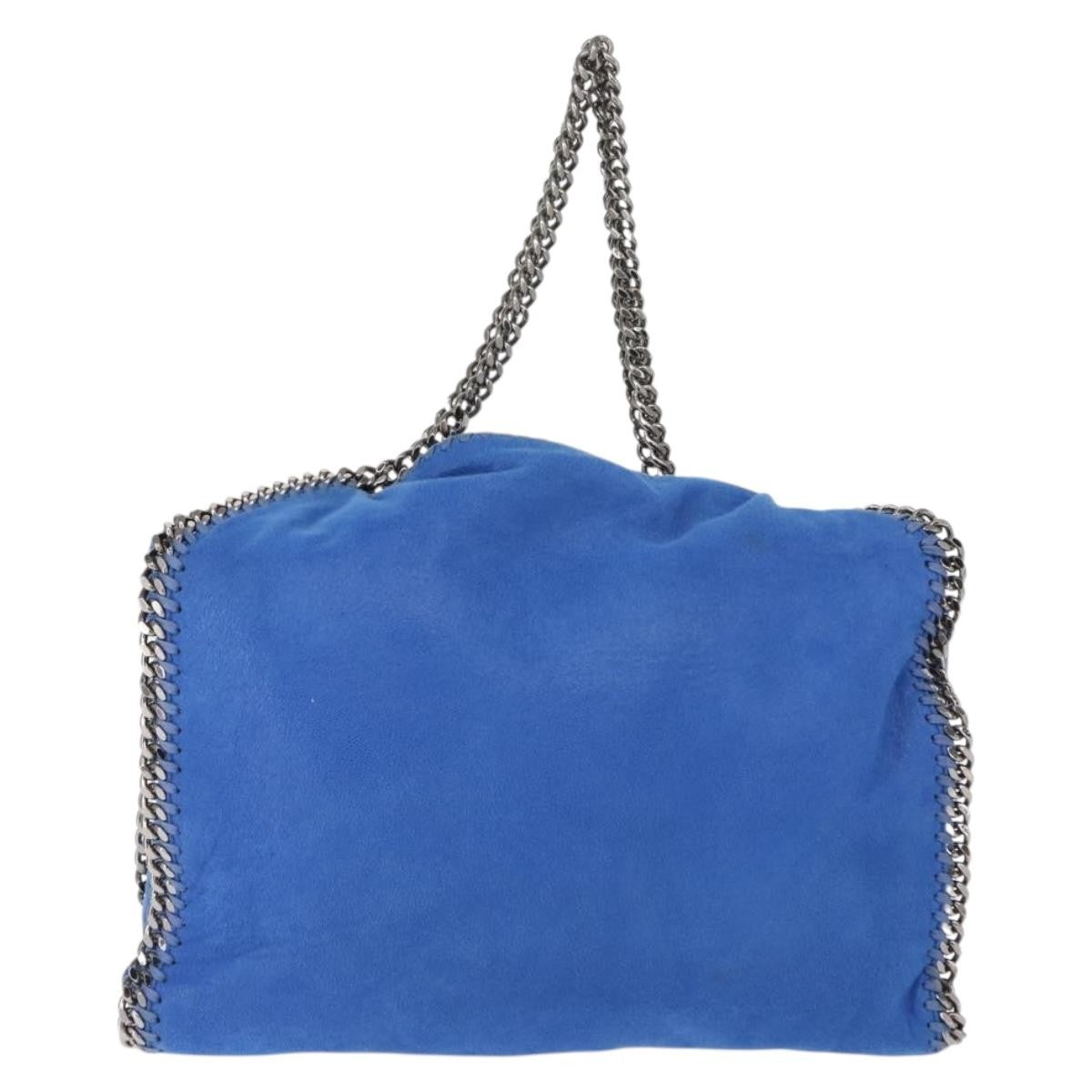 Stella Mccartney Falabella Tote Shaggy Deer Blue Polyester Tote Bag Bag (Pre-Owned)