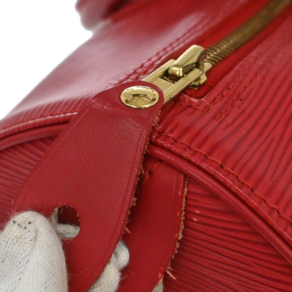 Louis Vuitton Speedy Handbag Epi Leather Red Leather Handbag (Pre-Owned)