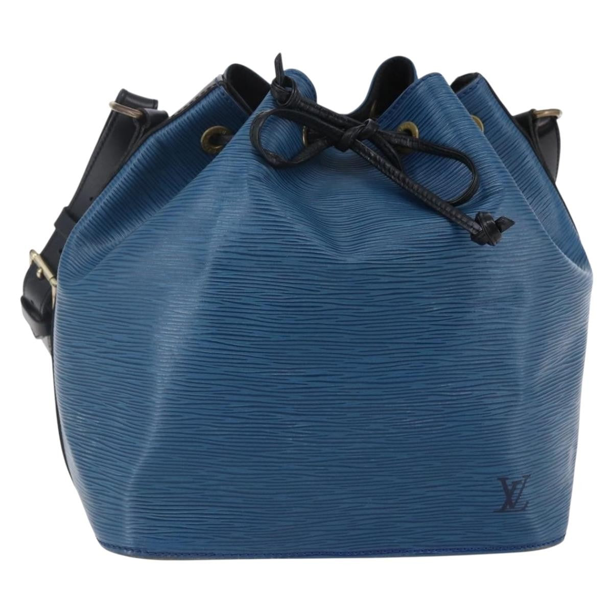 Louis Vuitton Petit Noe Handbag Two Tone Epi Leather Black Leather Bag (Pre-Owned)