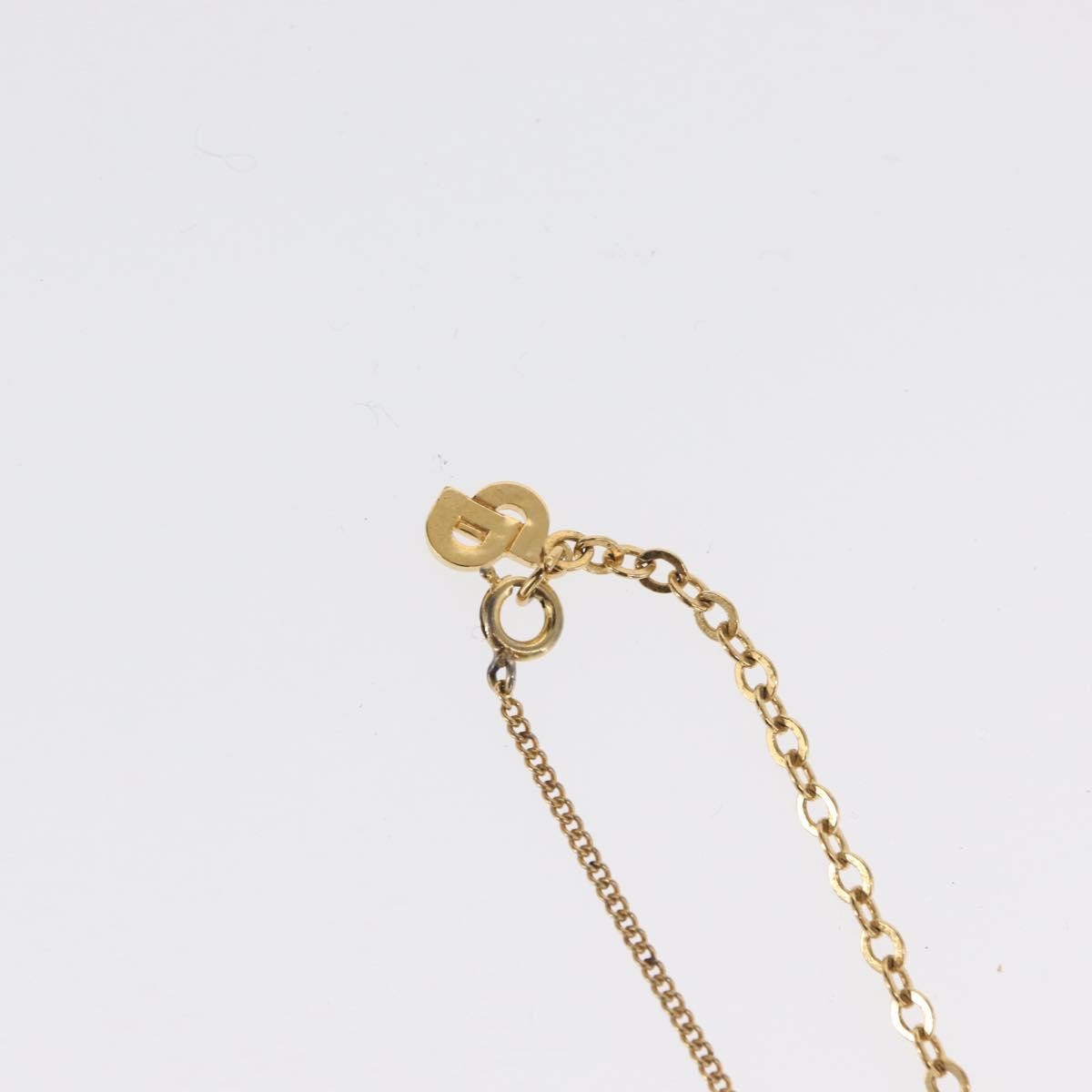 Christian Dior Cd Round Pendant Necklace Metal Gold Metal Necklace Jewelry (Pre-Owned)