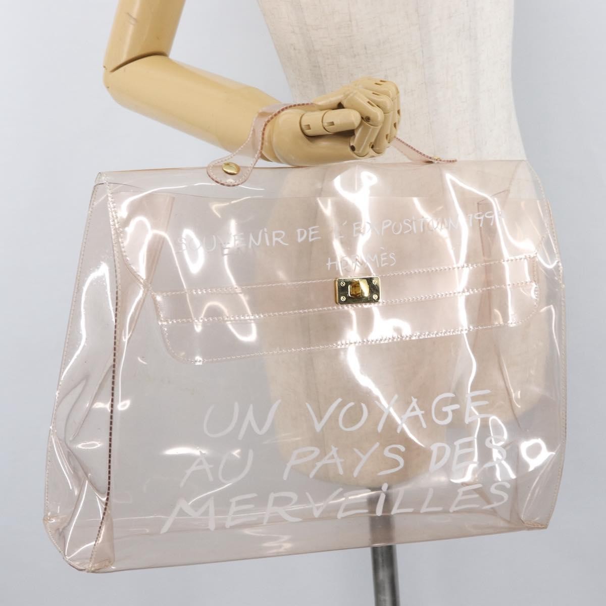 Hermes Kelly Souvenir Bag Vinyl Clear Plastic Handbag (Pre-Owned)