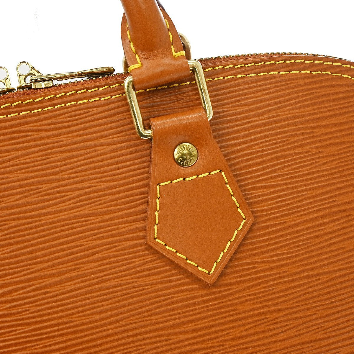Louis Vuitton Vintage Alma Handbag Epi Leather Brown Leather Handbag (Pre-Owned)