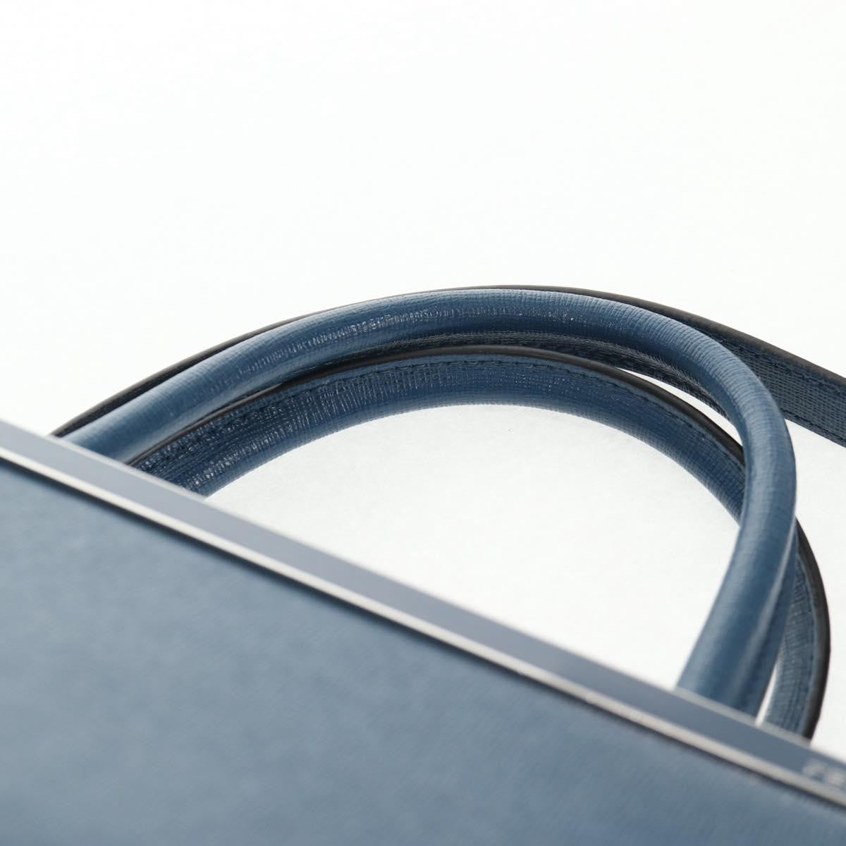 Fendi 2Jours Bag Leather Blue Leather Bag (Pre-Owned)