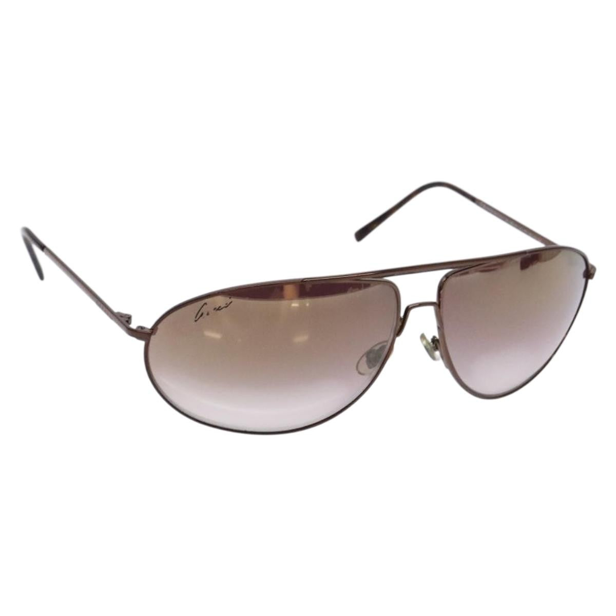 Gucci Eyewear Sunglasses Brown Metal Sunglasse Accessory (Pre-Owned)